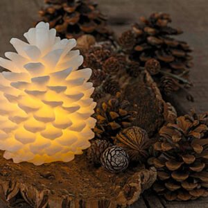 Denneappel met licht