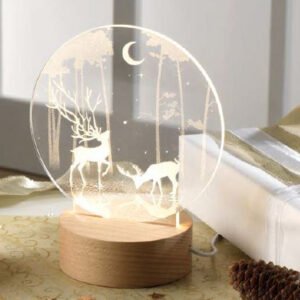 Kerst tafereel op plexi met ledverlichting