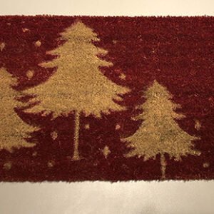 DEURMAT COCOS ROOD MET BOMEN 75 X 45CM