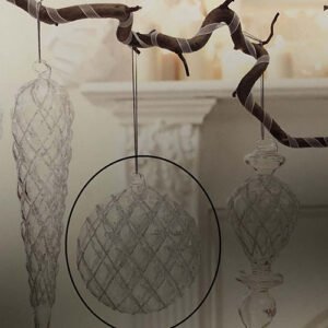 HANGDECORATIE  DISK MET RUITMOTIEF
