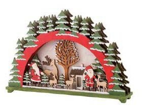 Boogvormig kersttafereel  met led lichtjes