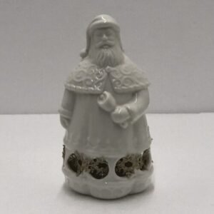 KERSTMAN KLEIN WIT PORSELEIN DIA 8 X H 14 CM