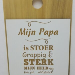 Houten plankje "papa"