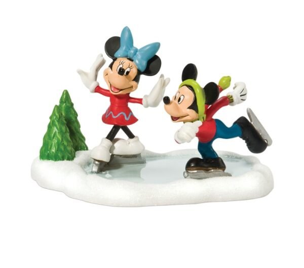 Mickey en Minnie schaatsen