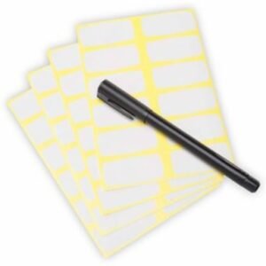 Set van 48 etiketten met stift